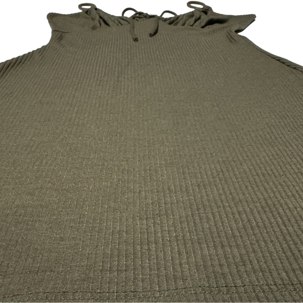 Windsor Whats the Scoop Olive Mini Dress Women’s Size Small Ribbed - Picture 6 of 16